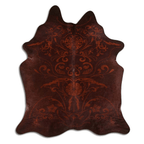 Baroque Beige On Brown Cowhide Area Rug Lootquake LLC