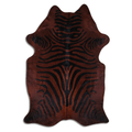 Zebra Printed Cowhide Area Rug - Natural Elegance In Camel Lootquake LLC