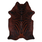 Zebra Printed Cowhide Area Rug - Natural Elegance In Camel Lootquake LLC