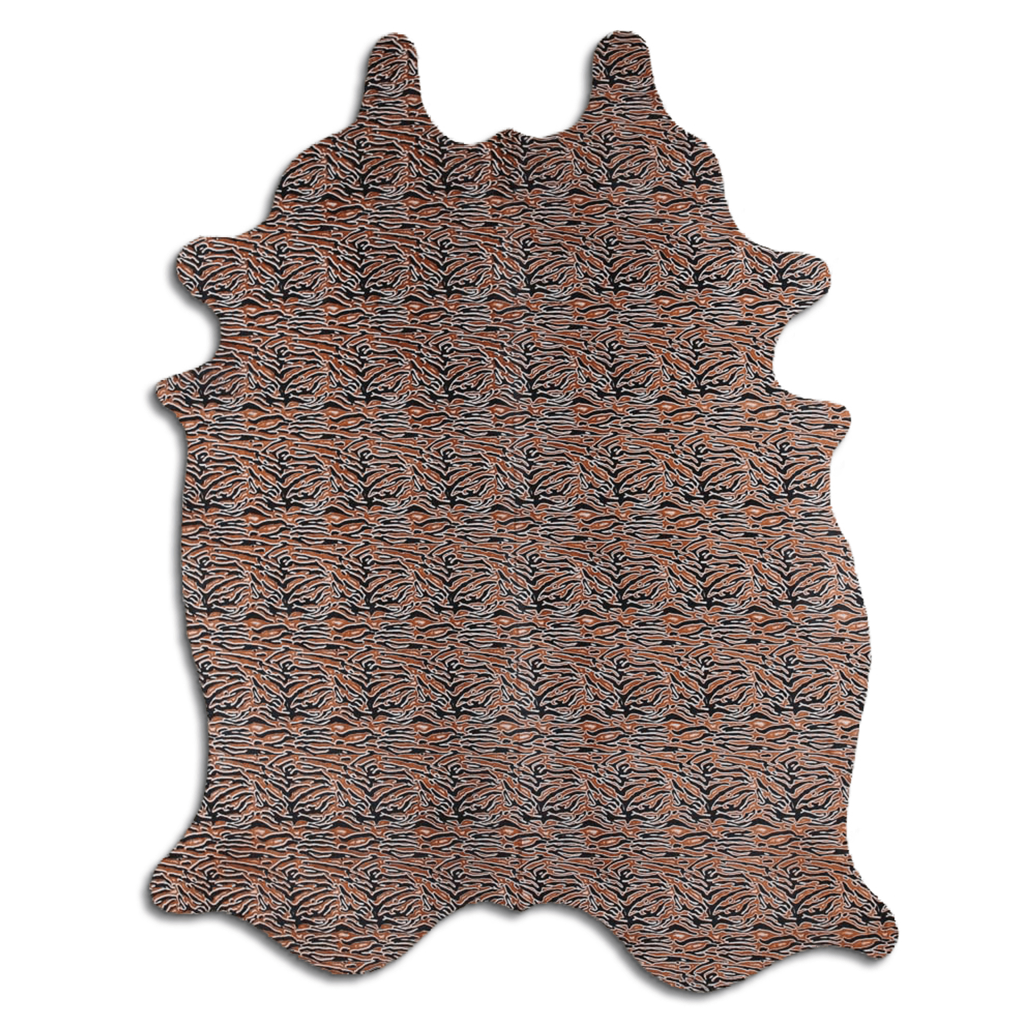 Elegant Printed Cowhide Area Rug - Baby Zebra Design Lootquake LLC