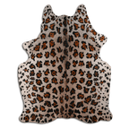 Wild Cat On Beige Cowhide Area Rug - 22-32 Square Feet Lootquake LLC