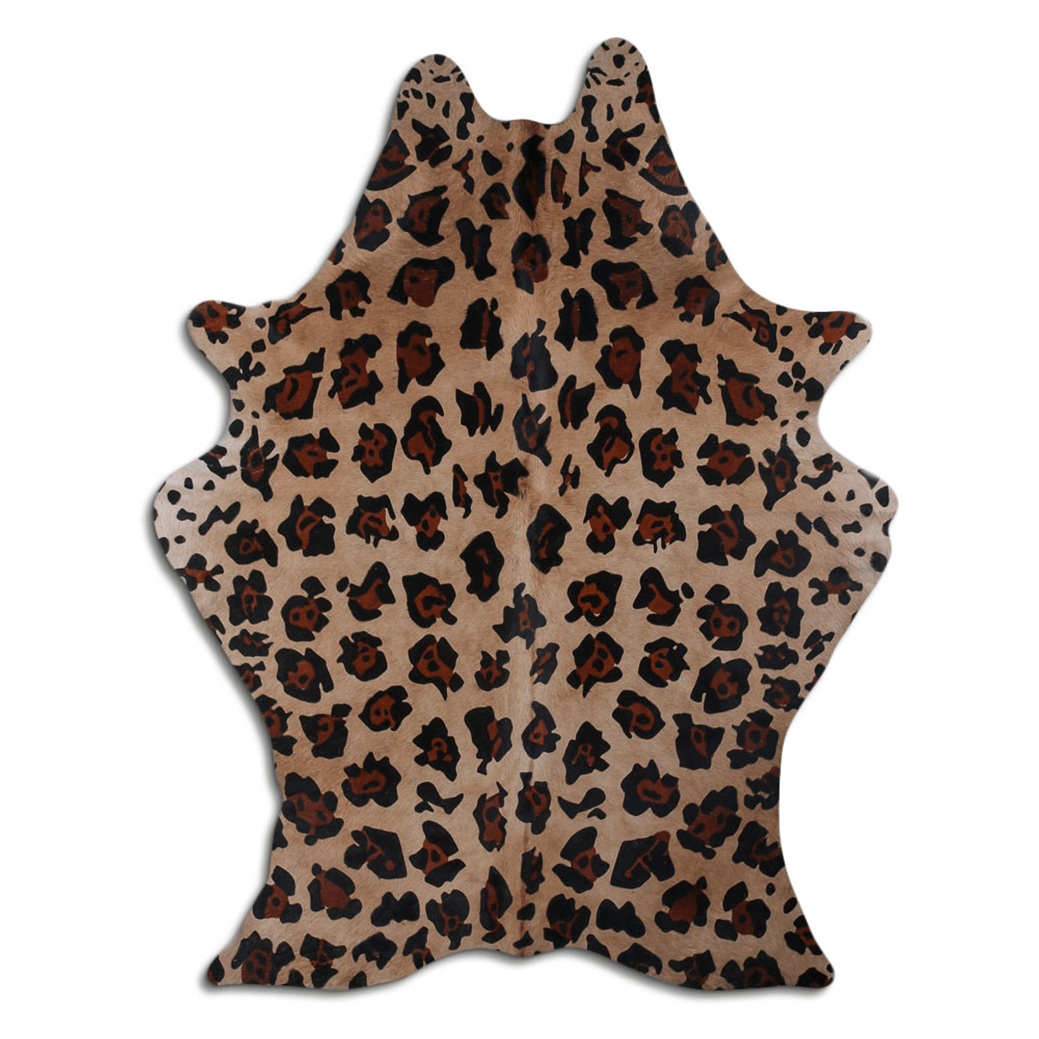 Wild Cat On Beige Cowhide Area Rug - 22-32 Square Feet Lootquake LLC