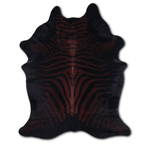 Zebra Brown-Black Cowhide Area Rug Lootquake LLC