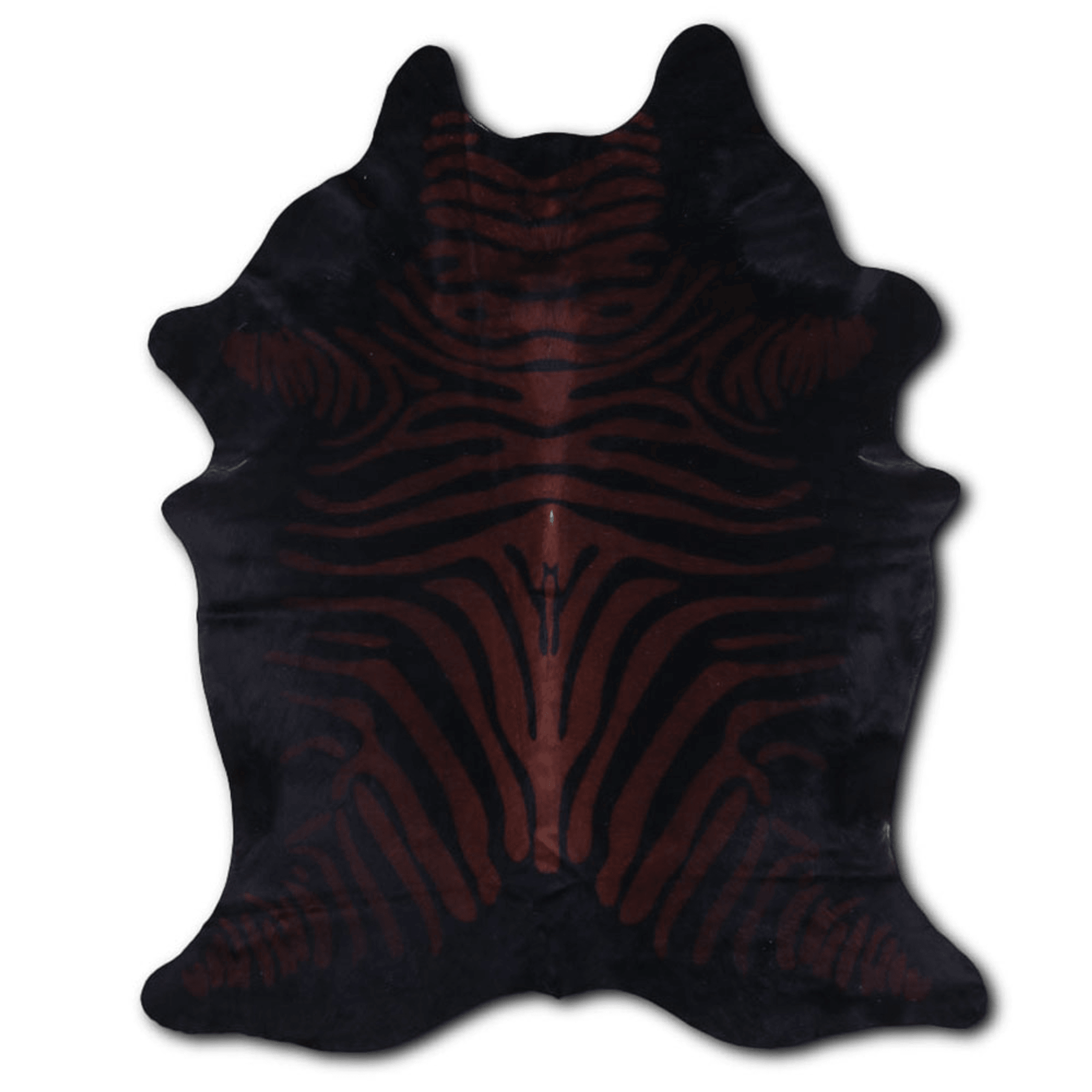 Zebra Brown-Black Cowhide Area Rug Lootquake LLC