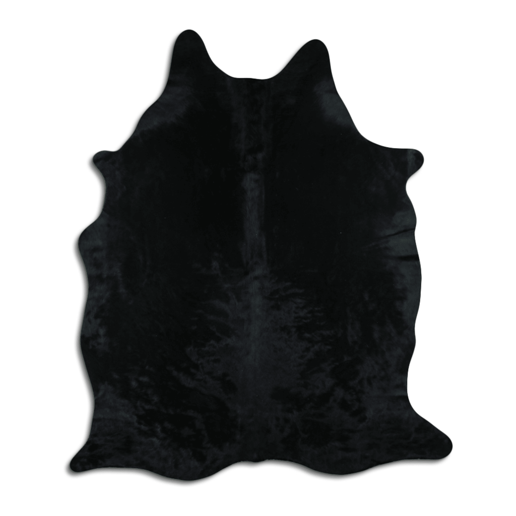 Dyed Black Cowhide Area Rug - Grade A Quality Lootquake LLC