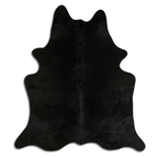Dyed Black Cowhide Area Rug - Grade A Quality Lootquake LLC