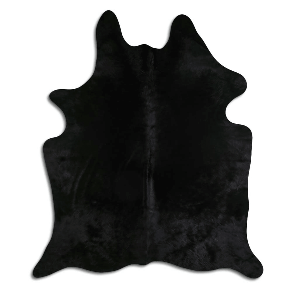Dyed Black Cowhide Area Rug - Grade A Quality Lootquake LLC