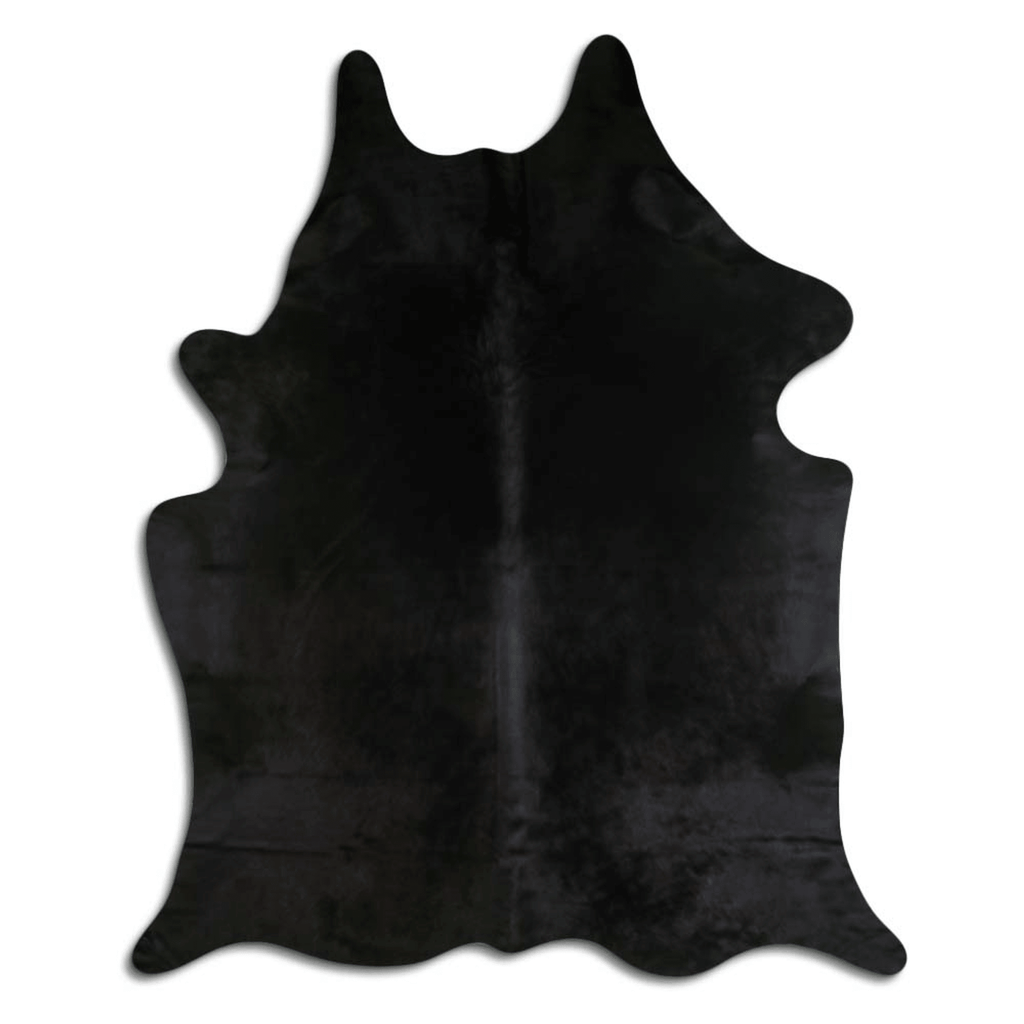 Dyed Black Cowhide Area Rug - Grade A Quality Lootquake LLC