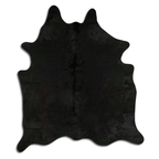 Dyed Black Cowhide Area Rug - Grade A Quality Lootquake LLC