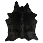 Dyed Black Cowhide Area Rug - Grade A Quality Lootquake LLC