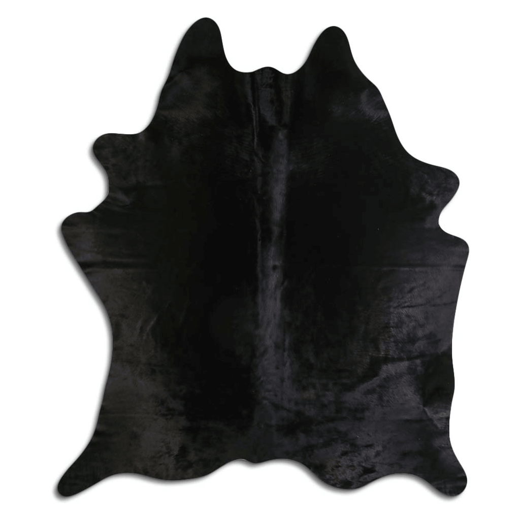 Dyed Black Cowhide Area Rug - Grade A Quality Lootquake LLC