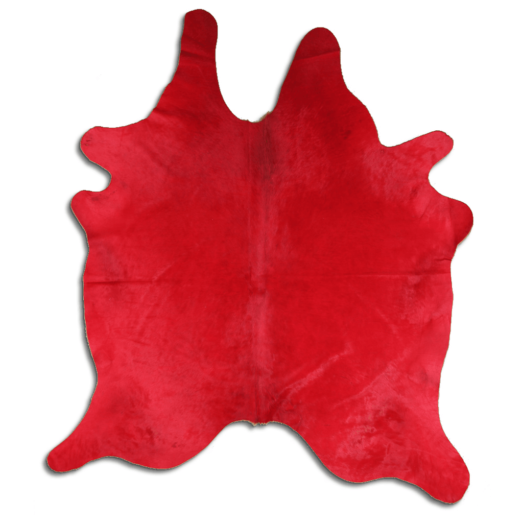Dyed Red Cowhide Area Rug - Premium Quality And Versatile Décor Lootquake LLC