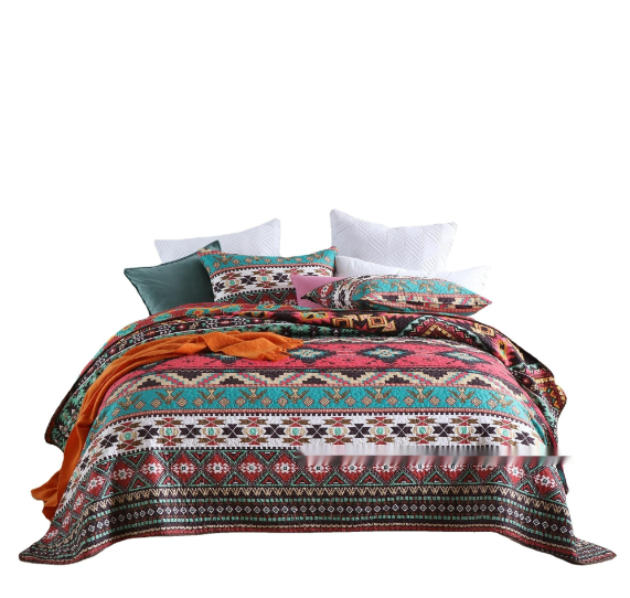Brushed Fabric Quilted Bed Cover High Quality Polyester Cotton Three-piece Set Pi-Mart