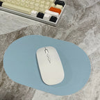 [Small Solid Color Mouse Pad] Oval Small Mouse Pad Single-sided Solid Color Universal Non-slip Pad Mouse Pad Suitable For Laptop Office Faux Leather Gaming Mouse Pad Lootquake LLC