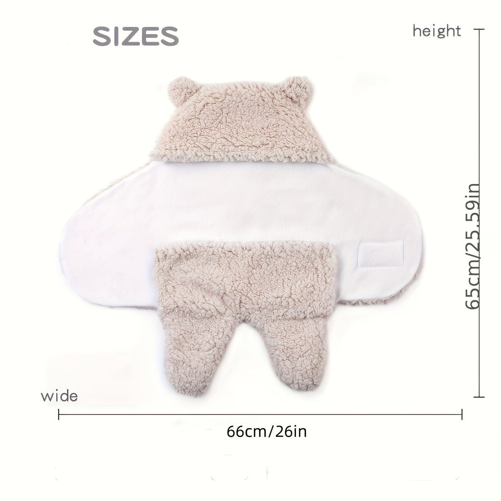 1pc Velvet Sleeping Bag, Cute Bear Shape Wrap Blanket, Christmas, Halloween, Thanksgiving Gift Lootquake LLC