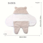 1pc Velvet Sleeping Bag, Cute Bear Shape Wrap Blanket, Christmas, Halloween, Thanksgiving Gift Lootquake LLC