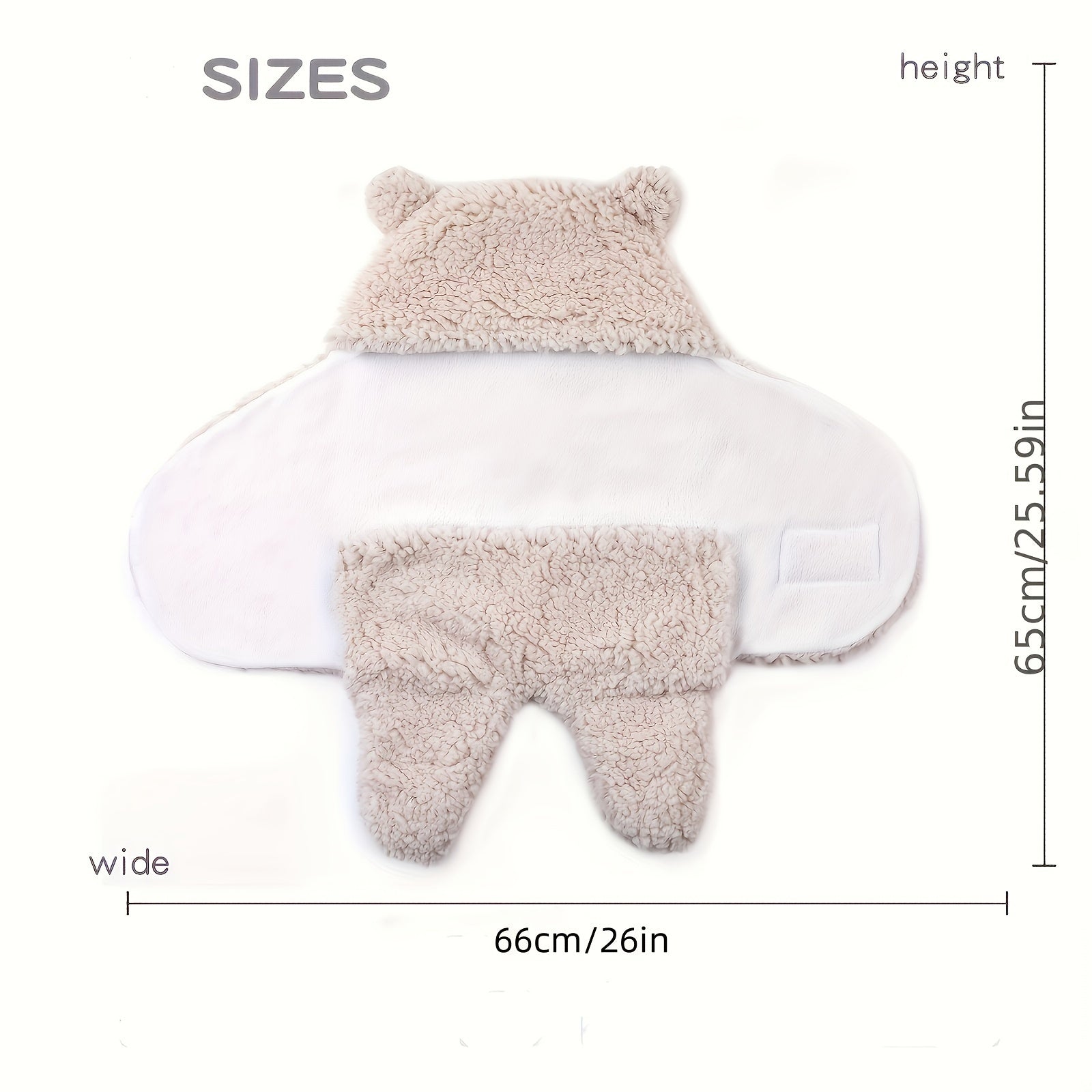 1pc Velvet Sleeping Bag, Cute Bear Shape Wrap Blanket, Christmas, Halloween, Thanksgiving Gift Lootquake LLC
