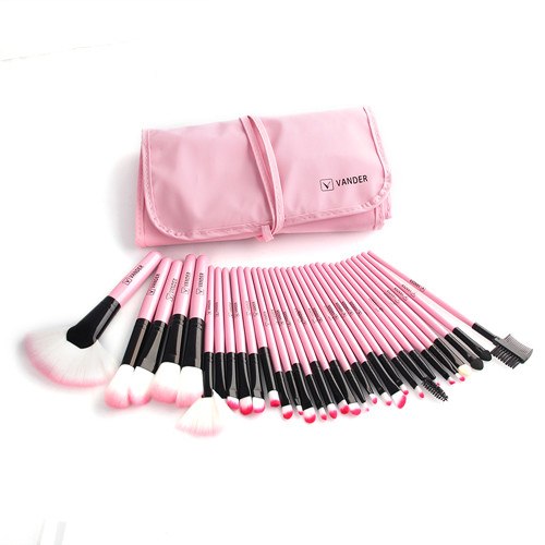Professional 32Pcs Makeup Brush Foundation Eye Shadows Powder Blue Make Up Brushes Tools Cosmetic Bag pincel maquiagem Brushes Pi-Mart