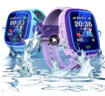 DF25 Children Waterproof Smart Watches Touch Screen Call for Rescue Remote Monitoring and Location Children's Telephone Watches Pi-Mart