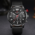 Mens Waterproof Sport Watch With Chronometers Day View And Cross-Matte Background Modern Man Watch Stevvex