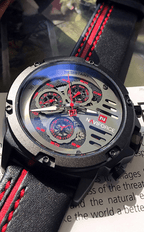 Men's  Sports Waterproof Watch With Chronometers And Leather Belt Multifunction Wristwatch Unique Design Perfect Gift - SJB-DIAMOND ELITES