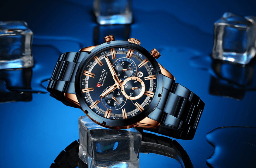 Men's Sports  Waterproof Stainless Steel Watch With Chronometers And Special Date Display Unique Design Perfect Gift Stevvex