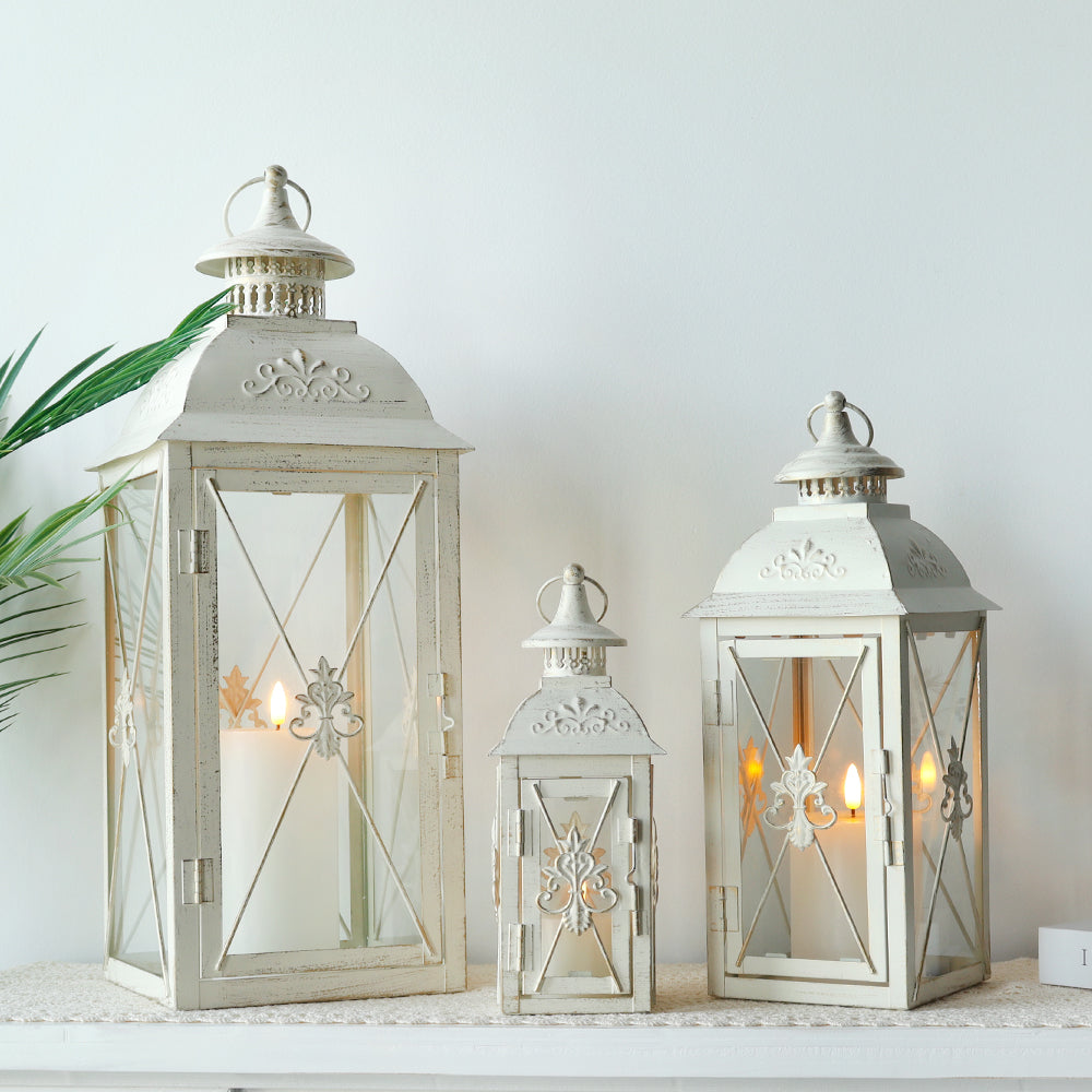19'' & 13.5'' & 9.5''H Vintage Metal Candle Holder Decorative Hanging Lantern (Set of 3) Lootquake LLC