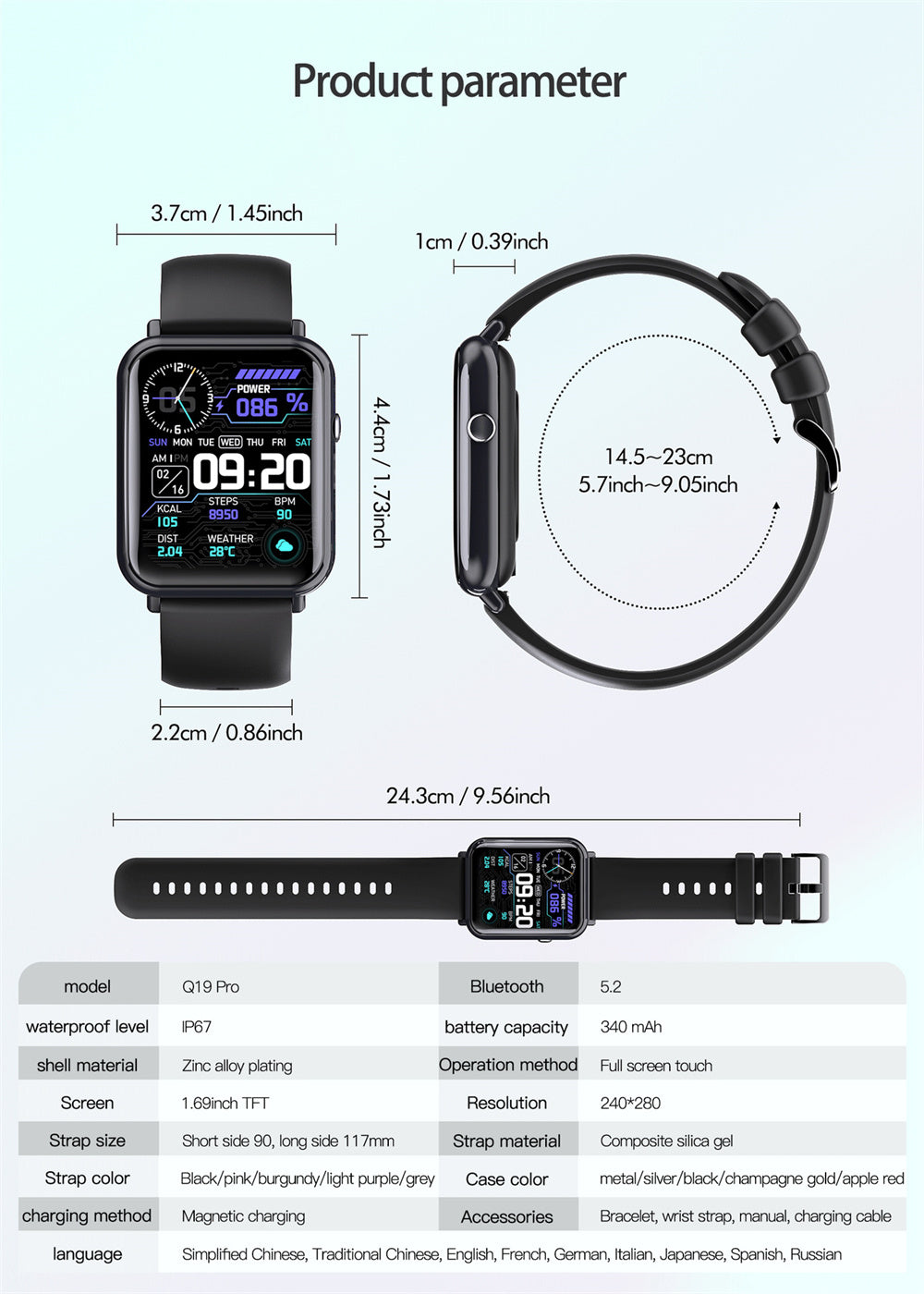 Smart waterproof watch Pi-Mart
