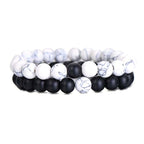 Natural Volcanic Stone White Pine Red Pine Tiger Eye Beaded Set Pi-Mart