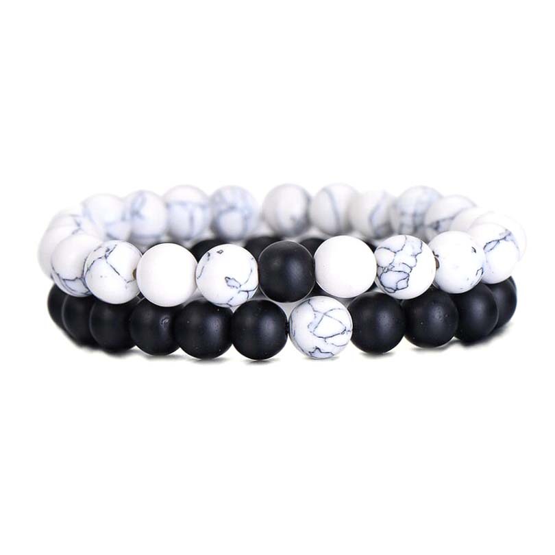 Natural Volcanic Stone White Pine Red Pine Tiger Eye Beaded Set Pi-Mart