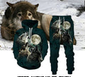 Digital Wolf Pattern Hoodie Sweater Pants Suit For Men And Women Lootquake LLC
