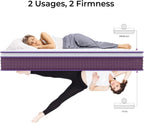Full Mattress, 12 Inch Hybrid Full Mattress, Full Size Mattress In A Box, Plush Foam Mattress With Individually Pocketed Coils, Motion Isolation For Pressure Relief, Medium Soft Pi-Mart