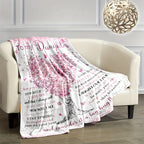 1pc To My Daughter Blanket Love Letter Fleece Blanket, Multi-functional Comfort Throw With Digital Tree Print, Collegiate Style, Special Gift For Daughter Lootquake LLC