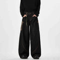 Black Jeans With Wide Legs For Men And Women Lootquake LLC
