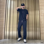 Drapey Short Sleeve Trousers Casual Two Piece Suit Lootquake LLC