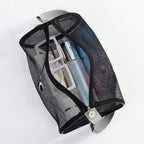 Big eye mesh cylinder bag, breathable leisure travel crossbody bag mesh, portable crossbody beach bag, swimming wash storage bag - SJB-DIAMOND ELITES