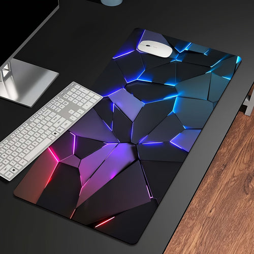 1pc Durable Gaming Mouse Pad with Stylish Geometric Design - Waterproof, Non-Slip, Washable Desk Mat for Keyboard, Sketchbook - Ideal Gift for Gamers, Office, and Study Accessories - Polyester Material No Battery Required Lootquake LLC