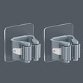 2/4PCS Home Storage Rack Bathroom Suction Hanging Pipe Traceless Hooks Wall Mounted Mop Organizer Holder Waterproof Broom Hanger Storage Rack Bathroom Suction Hanging Pipe Traceless Hooks Wall Mounted Mop Organizer Holder Stevvex