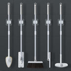 2/4PCS Home Storage Rack Bathroom Suction Hanging Pipe Traceless Hooks Wall Mounted Mop Organizer Holder Waterproof Broom Hanger Storage Rack Bathroom Suction Hanging Pipe Traceless Hooks Wall Mounted Mop Organizer Holder Stevvex