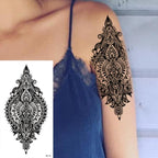 25 Sheets Flower Rose Luxury Tattoos Waterproof Temporary Sticker 3D Rose Flower Tattoos Body Art Arm Fake Tatoo For Womens Stevvex