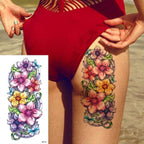 25 Sheets Flower Rose Luxury Tattoos Waterproof Temporary Sticker 3D Rose Flower Tattoos Body Art Arm Fake Tatoo For Womens Stevvex