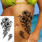 25 Sheets Flower Rose Luxury Tattoos Waterproof Temporary Sticker 3D Rose Flower Tattoos Body Art Arm Fake Tatoo For Womens Stevvex