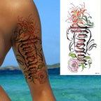 25 Sheets Flower Rose Luxury Tattoos Waterproof Temporary Sticker 3D Rose Flower Tattoos Body Art Arm Fake Tatoo For Womens Stevvex