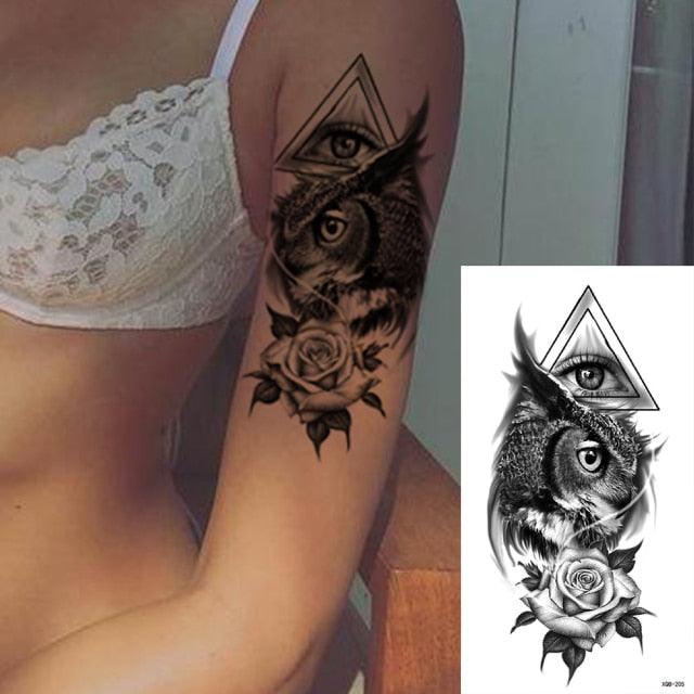 25 Sheets Flower Rose Luxury Tattoos Waterproof Temporary Sticker 3D Rose Flower Tattoos Body Art Arm Fake Tatoo For Womens Stevvex