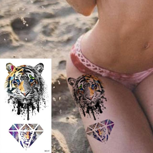 25 Sheets Flower Rose Luxury Tattoos Waterproof Temporary Sticker 3D Rose Flower Tattoos Body Art Arm Fake Tatoo For Womens Stevvex