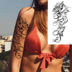 25 Sheets Flower Rose Luxury Tattoos Waterproof Temporary Sticker 3D Rose Flower Tattoos Body Art Arm Fake Tatoo For Womens Stevvex