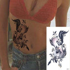 25 Sheets Flower Rose Luxury Tattoos Waterproof Temporary Sticker 3D Rose Flower Tattoos Body Art Arm Fake Tatoo For Womens Stevvex