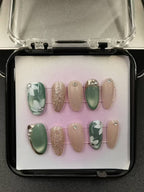 1037- Handmade press on nails fake nails removable