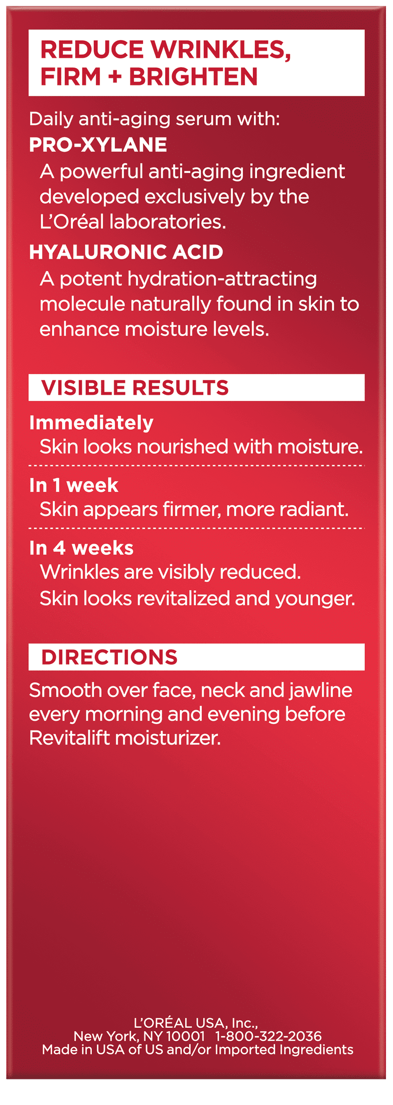 L'Oreal Paris Revitalift Serum Triple Power Anti Aging Serum, 1 fl oz