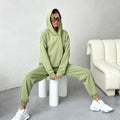 Hooded Pocket Sweatshirt Suit Two-piece Set Pi-Mart